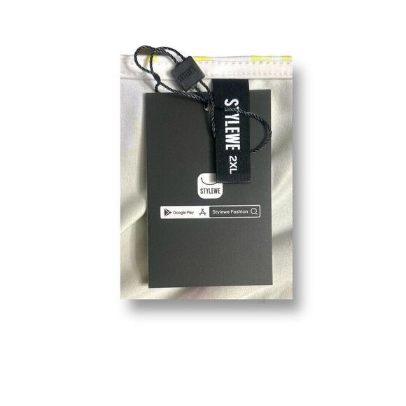 Stylewe 2XL Multicolor Floral Top Tie Hem Raglan Sleeve Lightweight Resort NWT - Picture 6 of 8